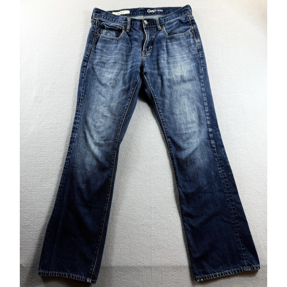 Gap Jeans Mens 31x32 Blue 1969 Boot Bootcut Medium Wash Denim Casual Classic